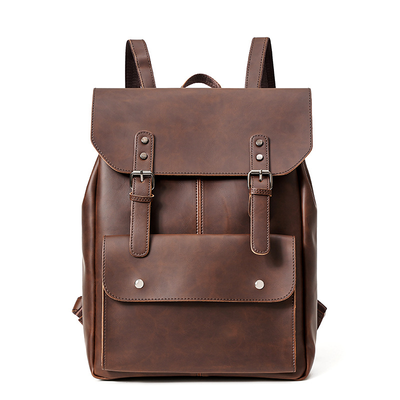 Leather Work Rucksack - GOYN Vintage Męski Skórzany Plecak Torba