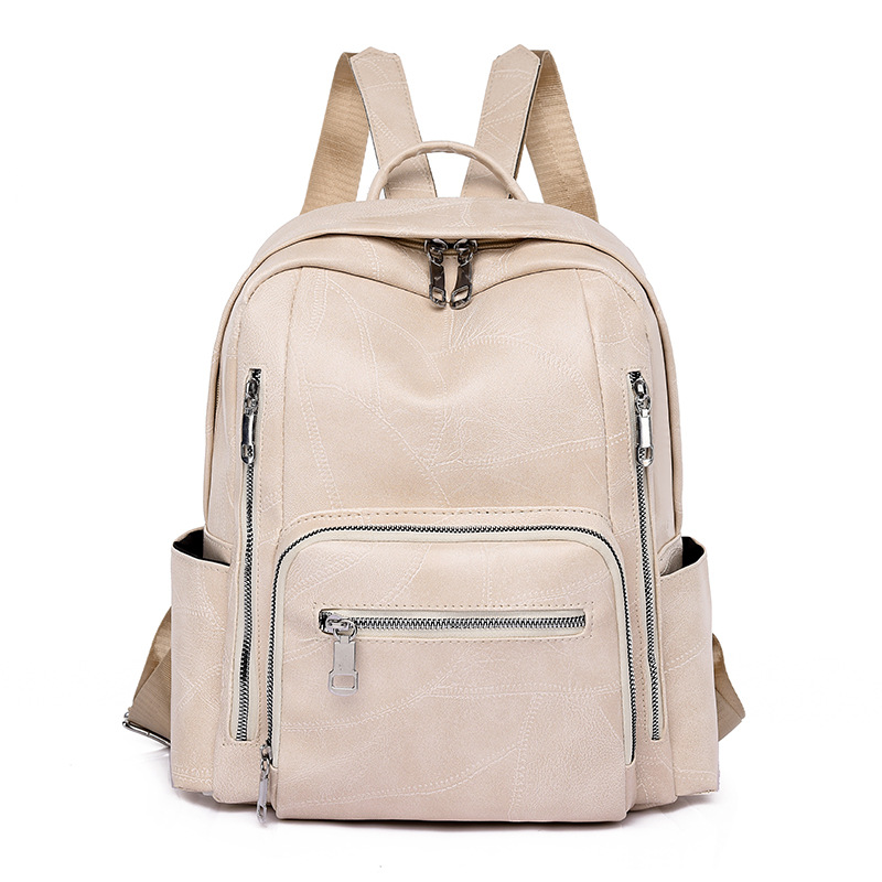 Leather Work Womens Backpack - Damski plecak z ekologicznej skóry PU,