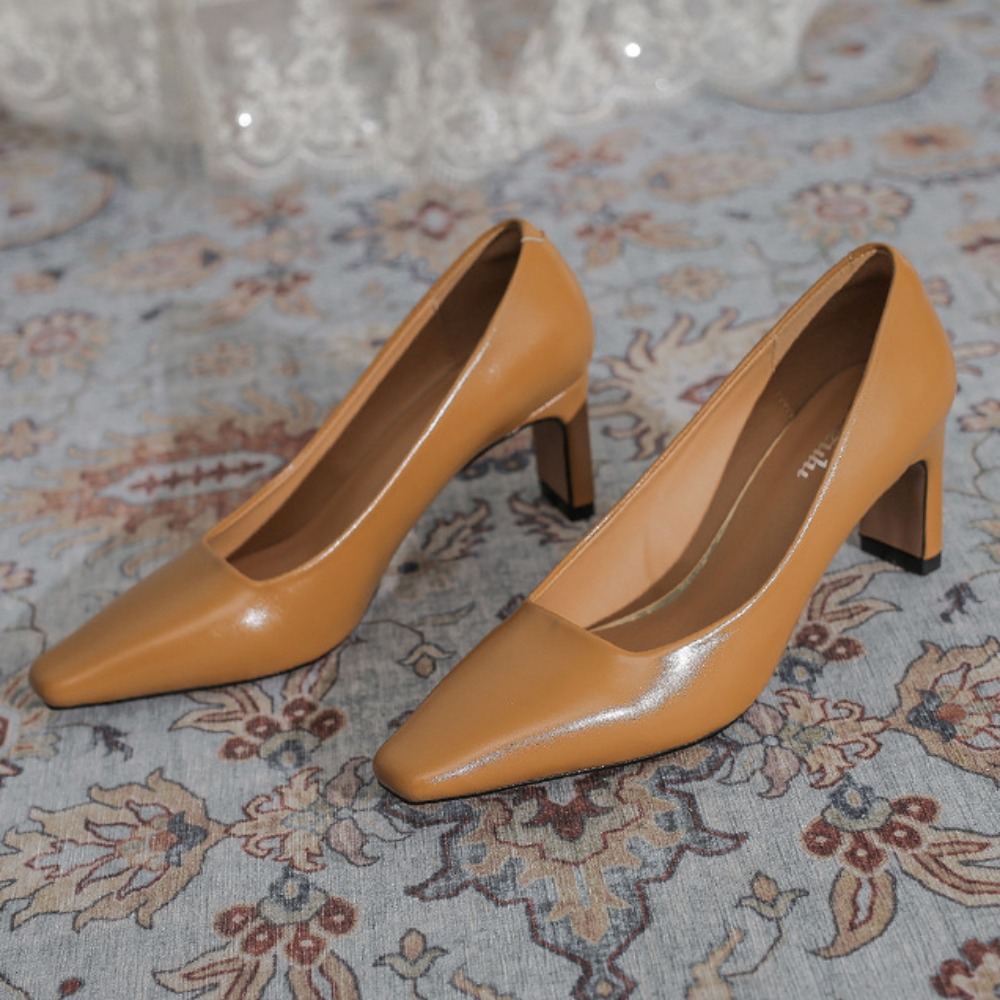 Leather Work Women Shoes - Wysokie obcasy damskie nowe profesjonalne buty