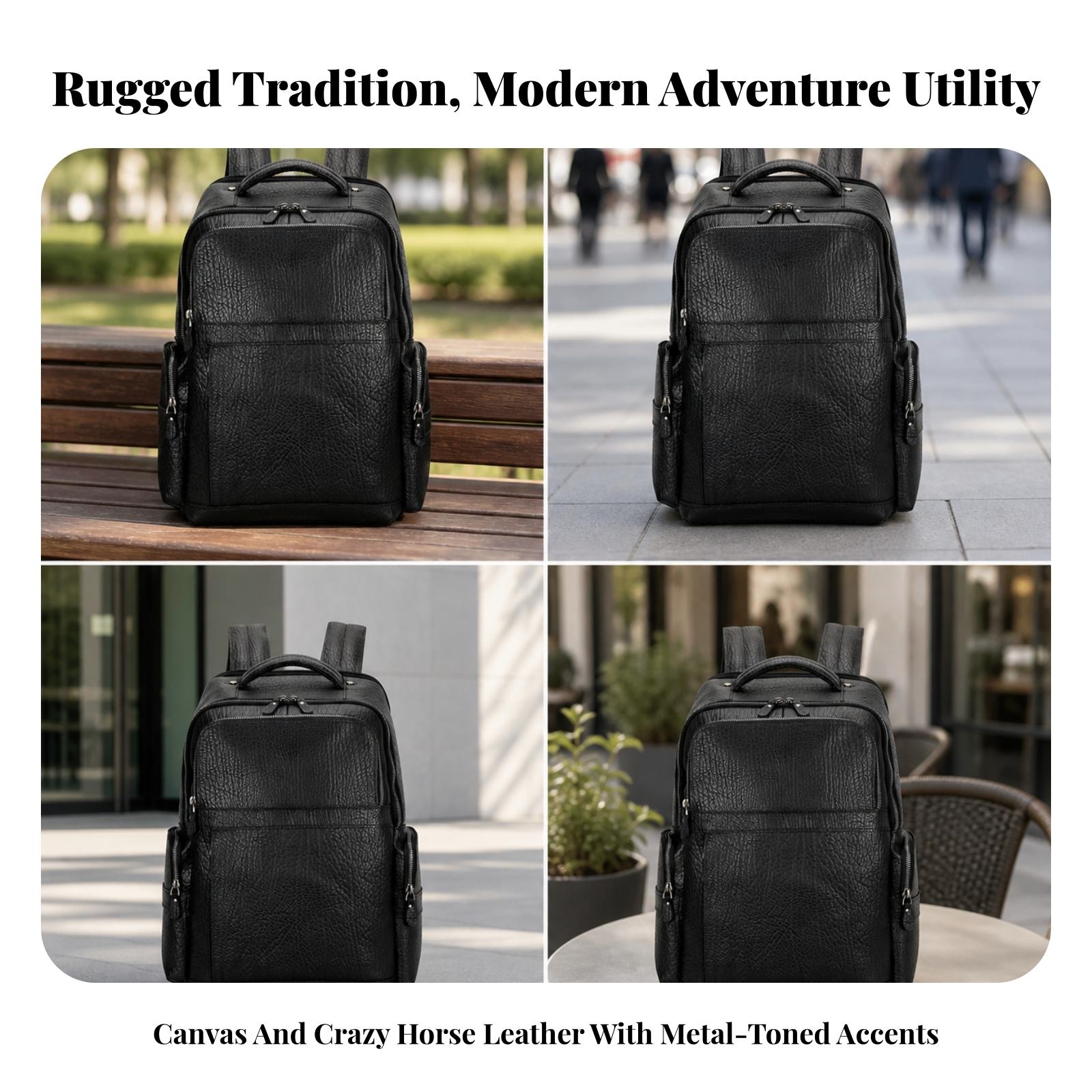 Leather Work Rucksack - Plecak podróżny z skóry bydlęcej do