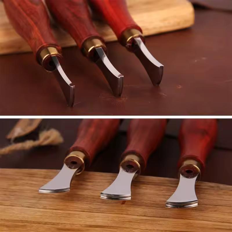 Leatherwork Edge Creaser - 4 sztuki narzędzi do wyginania krawędzi