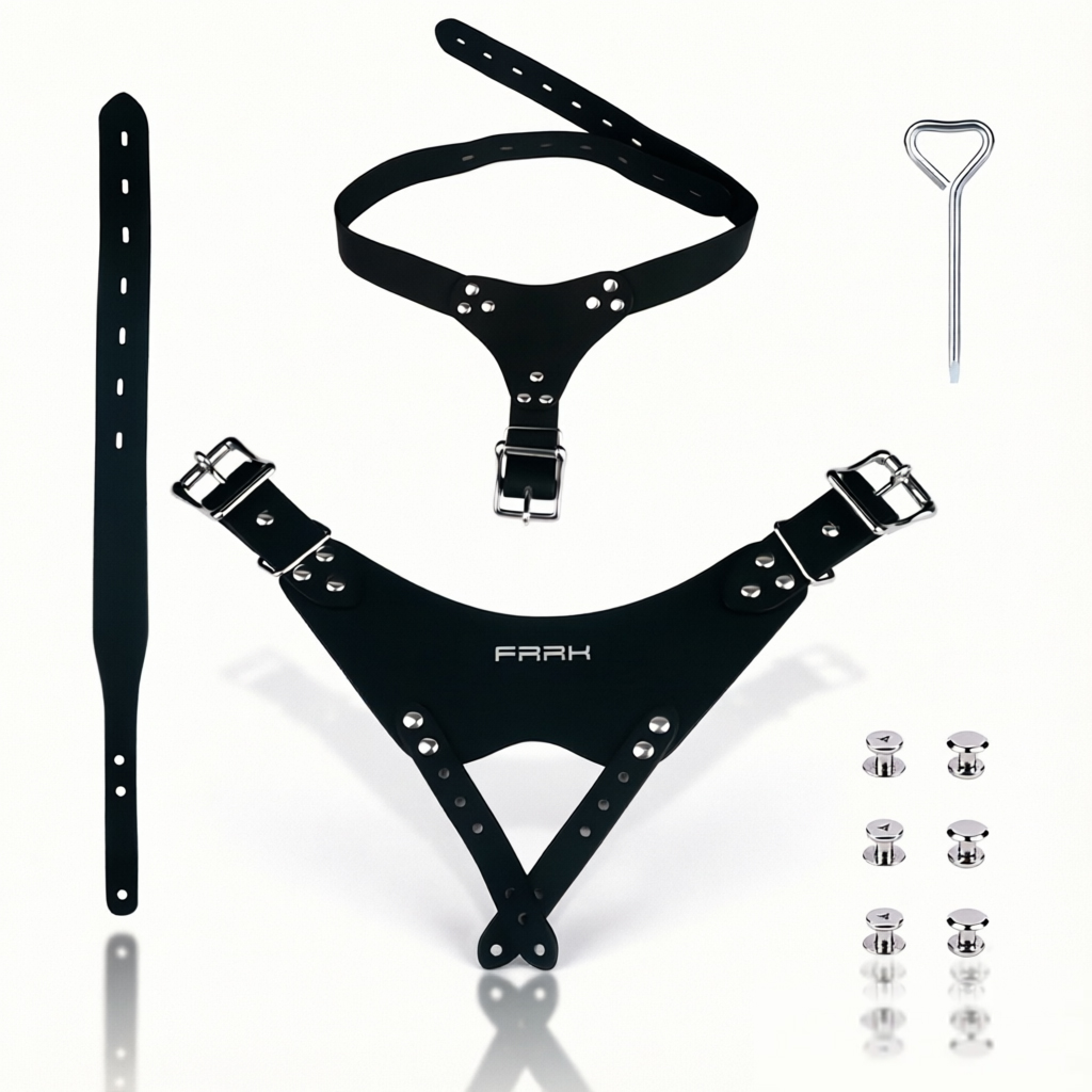 Leatherwork Fasteners - ORALSX Skórzany pas wstrzemięźliwości ze skóry