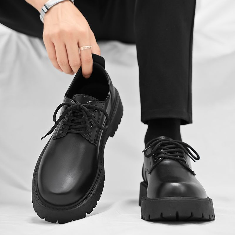 Leather Work Boots - Męskie buty Chelsea w stylu brytyjskim,