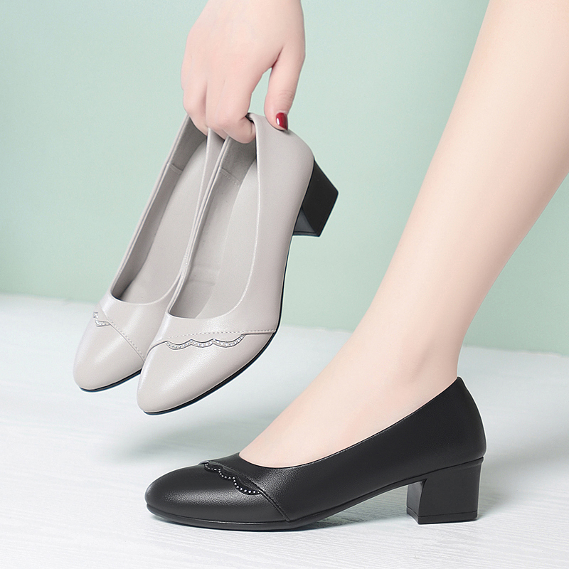 Leather Work Women Shoes - AIYUQI Damskie skórzane czółenka z eleganckim
