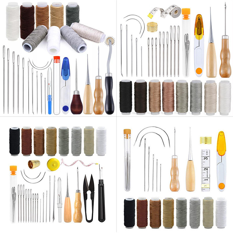 Leatherwork Hand Sewing Needles - Zestaw do szycia skóry, narzędzia do