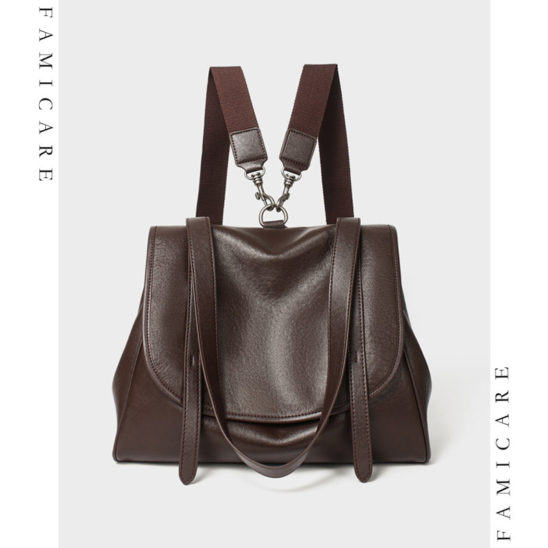 Leather Work Womens Backpack - Damski plecak vintage z miękkiej skóry