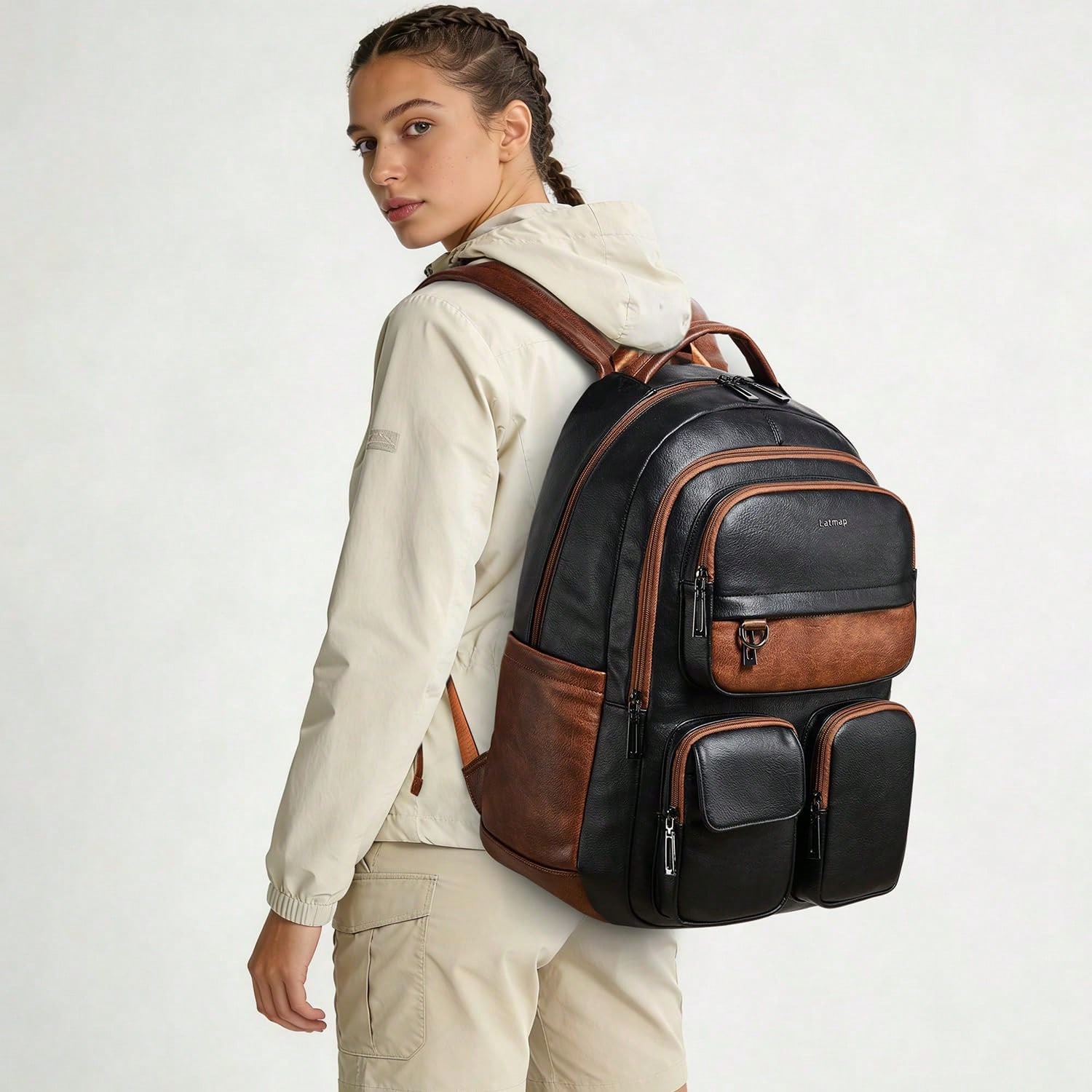 Plecak LATMAP z wegańskiej skó – Leather Work Womens Backpack recenzja i cena