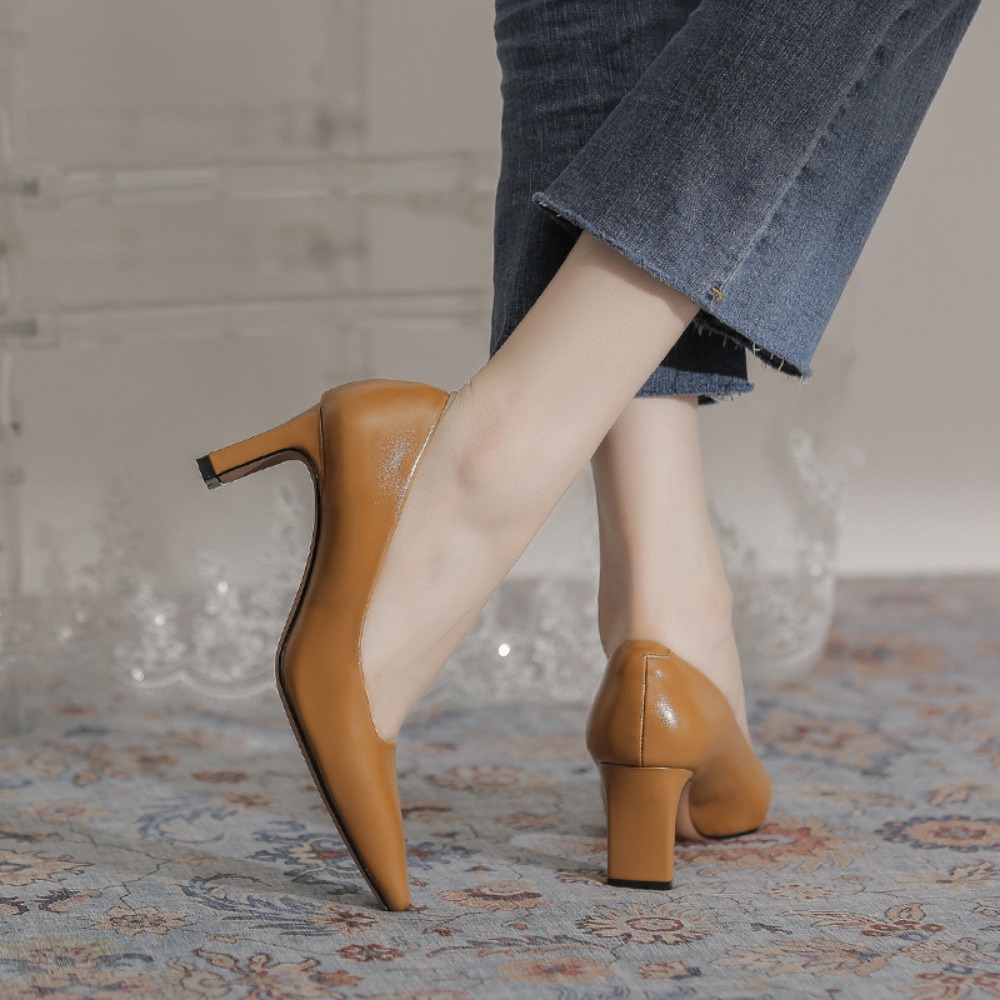 Wysokie obcasy damskie nowe pr – Leather Work Women Shoes recenzja i cena