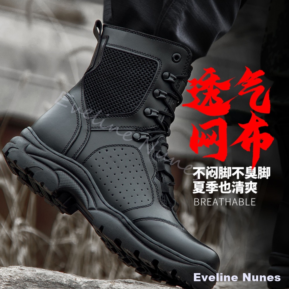 Męskie taktyczne buty bojowe z – Leather Work Boots recenzja i cena