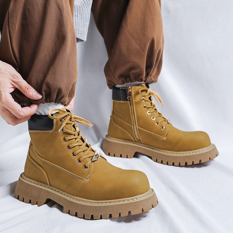 Męskie buty plus size na impre – Leather Work Boots recenzja i cena
