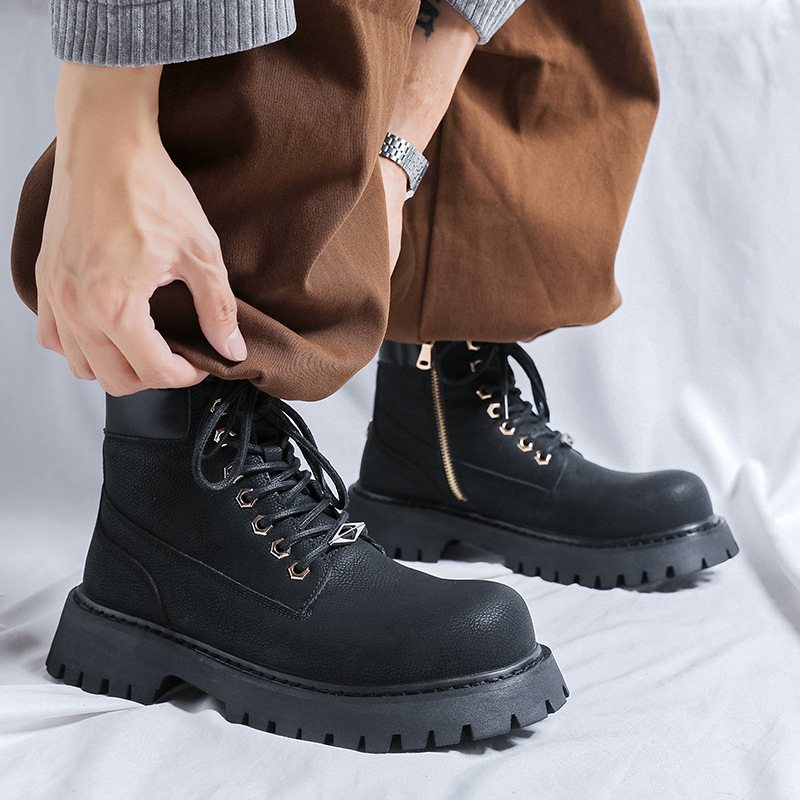 Męskie buty plus size na impre – Leather Work Boots recenzja i cena