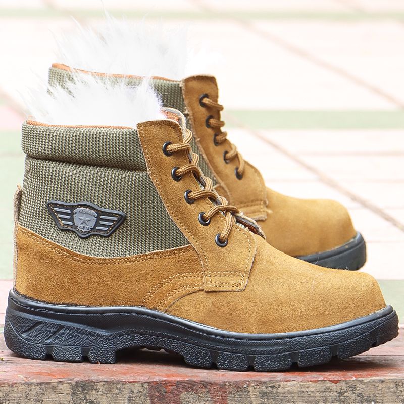 Zimowe męskie buty śniegowce z – Leather Work Boots recenzja i cena