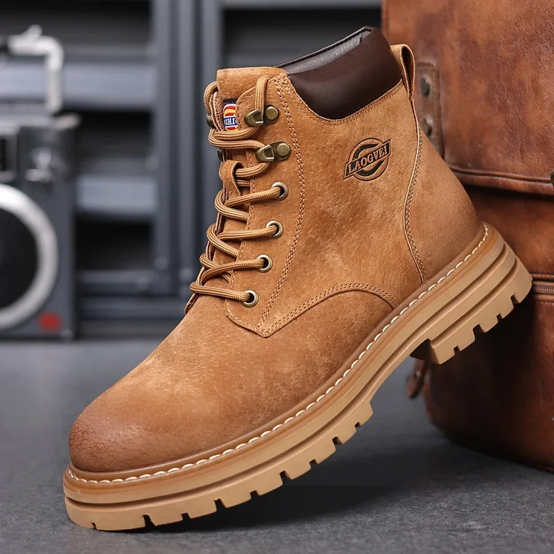 Wysokiej jakości męskie buty z – Leather Work Boots recenzja i cena