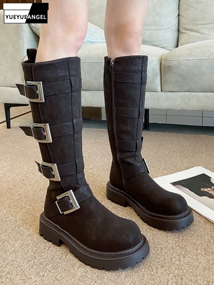 Damskie buty do kolan z wielom – Leather Work Boots recenzja i cena