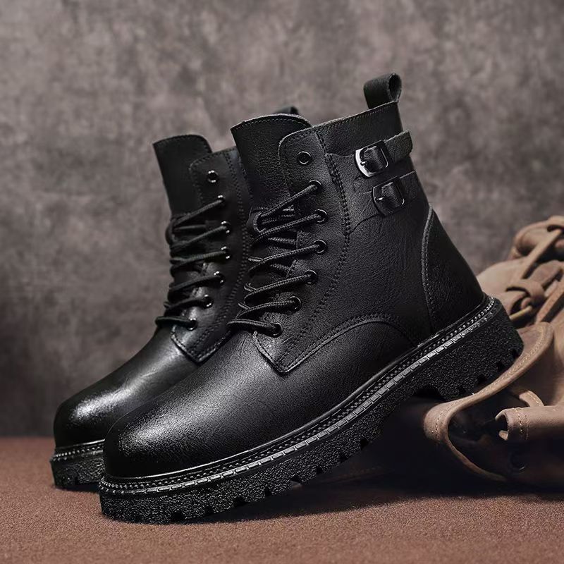 Męskie buty na jesień i zimę,  – Leather Work Boots recenzja i cena