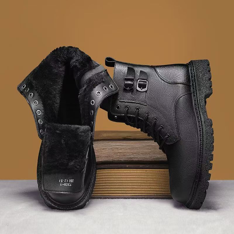 Męskie buty na jesień i zimę,  – Leather Work Boots recenzja i cena