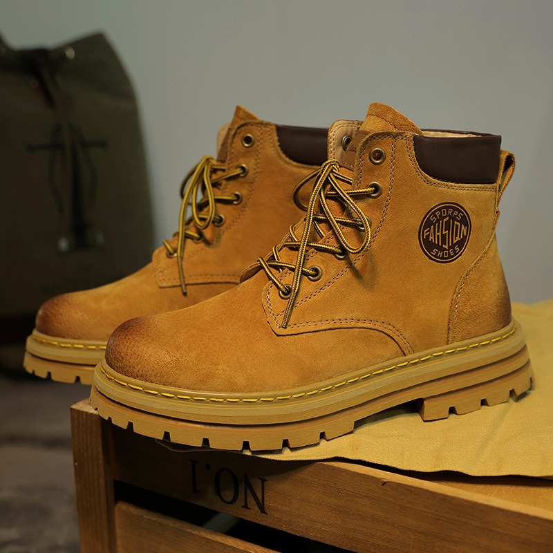 Męskie zimowe buty z polarową  – Leather Work Boots recenzja i cena