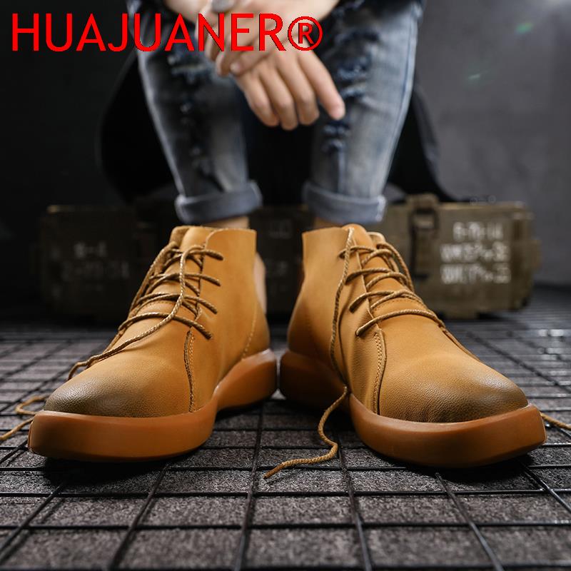 Luksusowe zimowe botki męskie  – Leather Work Boots recenzja i cena